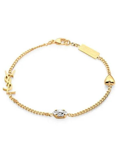 Opyum Heart Chain Bracelet Gold - SAINT LAURENT - BALAAN 2