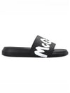 Men's Graffiti Rubber Pool Slippers Black - ALEXANDER MCQUEEN - BALAAN 2