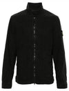 Tela Mock Neck Zip-up Jacket Black - STONE ISLAND - BALAAN 2