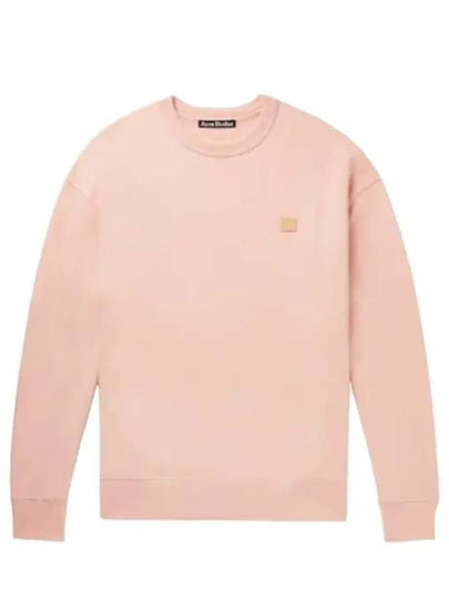 Face Patch Crew Neck Sweatshirt Powder Pink - ACNE STUDIOS - BALAAN 2