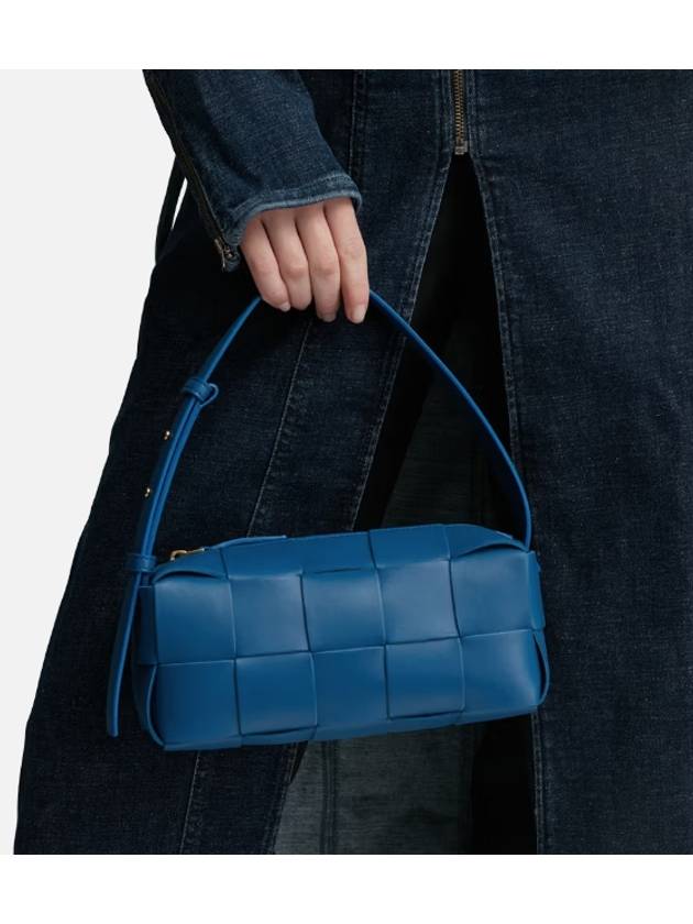 Brick Cassette Intrecciato Small Shoulder Bag Blue - BOTTEGA VENETA - BALAAN 2