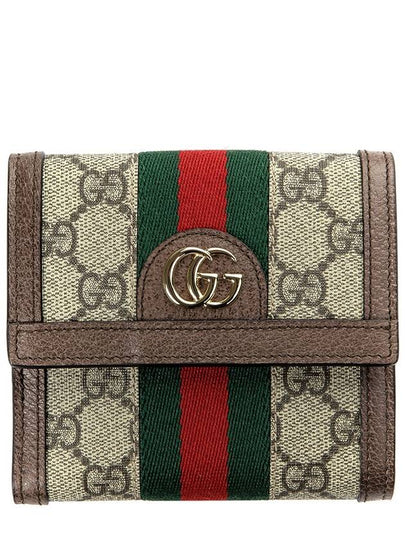 Ophidia GG French Flap Wallet Beige Ebony - GUCCI - BALAAN 2