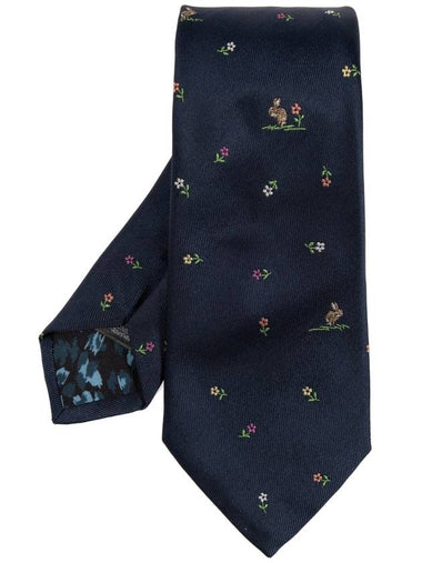 Paul Smith Silk Tie, Men's, Navy Blue - PAUL SMITH - BALAAN 1