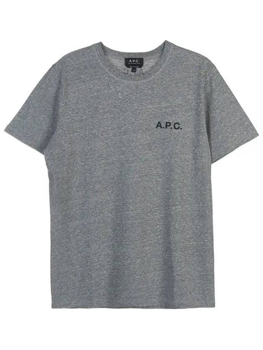 Mike Logo Short Sleeve T-Shirt Gray - A.P.C. - BALAAN.