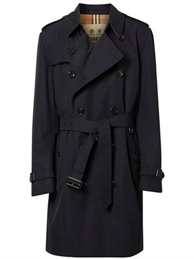 Mid Length Kensington Trench Coat Black - BURBERRY - BALAAN 2