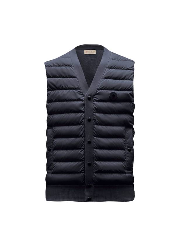 Men's Logo Patch Padded Vest Black - MONCLER - BALAAN 1