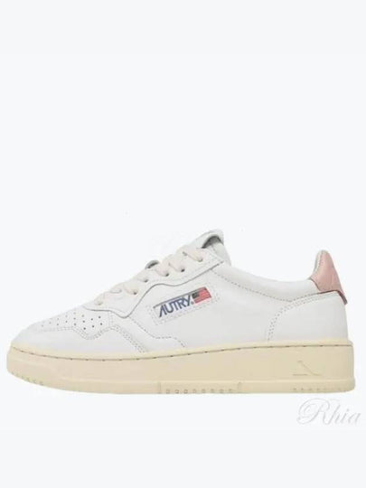 Medalist Pink Tab Leather Low Top Sneakers White - AUTRY - BALAAN 2