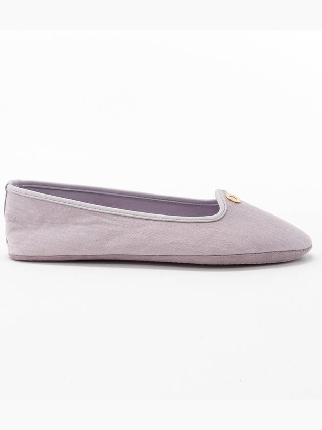 Women's Pauline Linen Flat Shoes Indoor Shoes Viola FAI6283 3889 - LORO PIANA - BALAAN 1