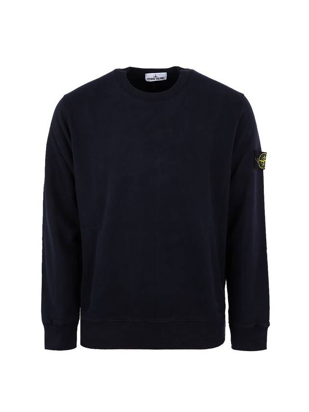 Logo Wappen Washed Raglan Sweatshirt Navy - STONE ISLAND - BALAAN 1