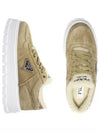 Leather Shearling Sneakers Women s - PRADA - BALAAN 1