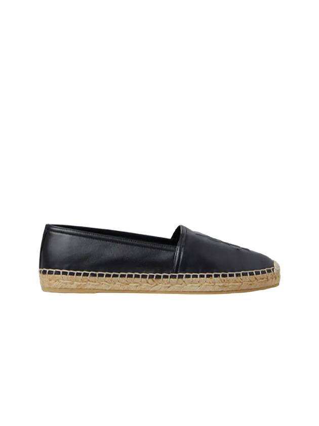 Leather Espadrilles Black - SAINT LAURENT - BALAAN 3