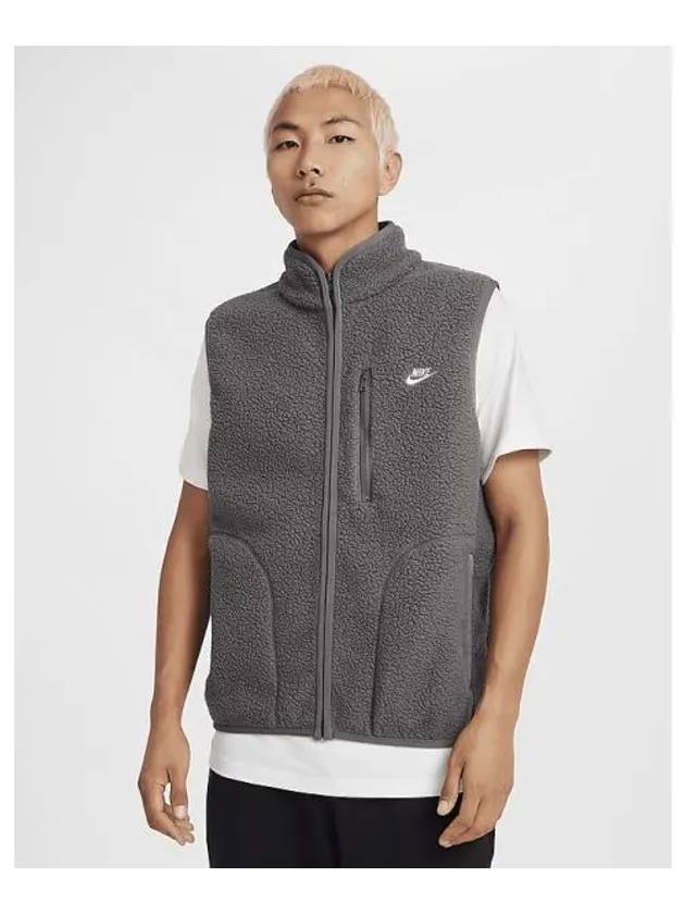 Sportswear Club Men s Winterized Vest Iron Gray White FZ0895 068 720212 - NIKE - BALAAN 1