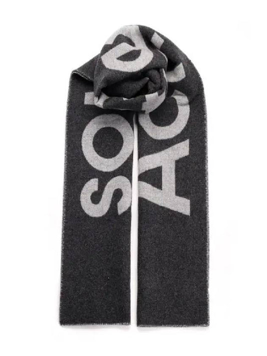 Logo Two-Tone Wool Muffler Grey - ACNE STUDIOS - BALAAN 2