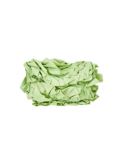 Women's Rayon Ruffle Clutch Bag Mint 271180 - DRIES VAN NOTEN - BALAAN 1