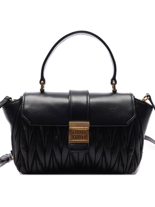 Matelasse Nappa Shoulder Bag Black - MIU MIU - BALAAN 2