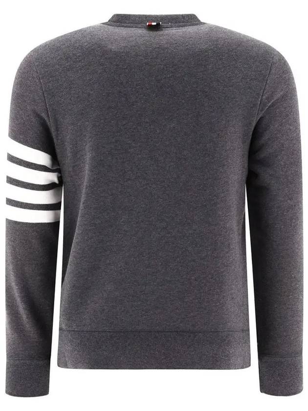 4 Bar Loopback Jersey Sweatshirt Dark Grey - THOM BROWNE - BALAAN 4