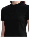 Jacquemus Le T Shirt Gross Grain Crop Short Sleeve Tee Black Women s - JACQUEMUS - BALAAN 6