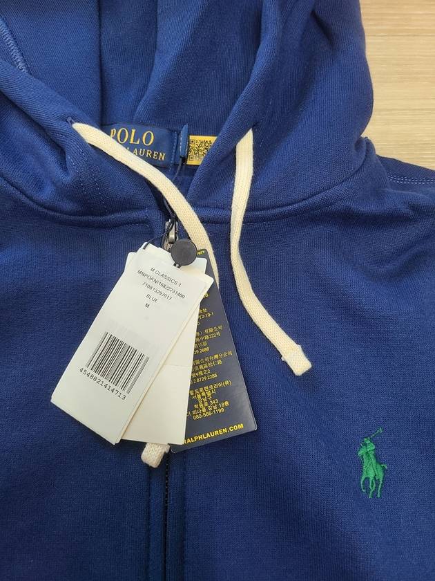 RL fleece hooded zip up Harrison blue - POLO RALPH LAUREN - BALAAN 6