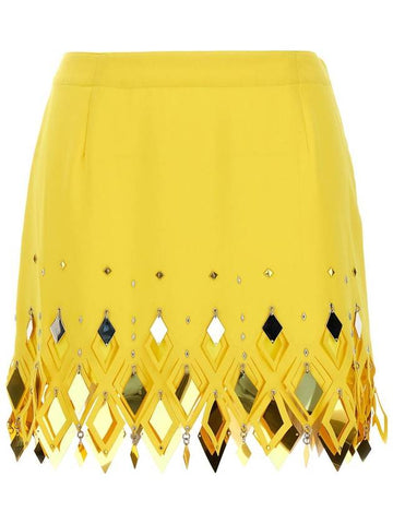 Paco Rabanne Diamond-Hued Sequin Skirt - PACO RABANNE - BALAAN 1