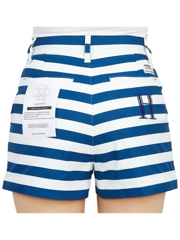 Women's Airline Border Shorts Navy - HORN GARMENT - BALAAN 8