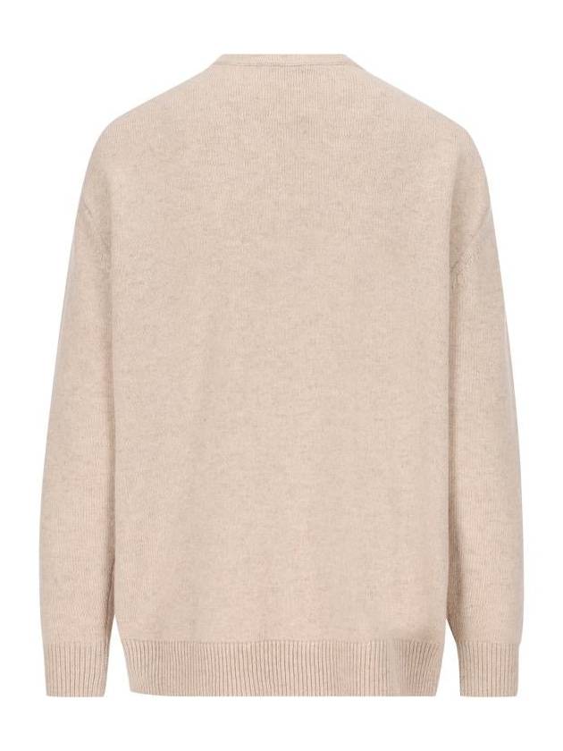 Plata crew neck knit top beige - MAX MARA - BALAAN 3