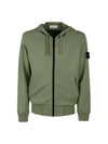 Wappen Patch Cotton Hooded Zip Up Sage - STONE ISLAND - BALAAN 2