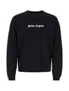 Classic Logo Long Sleeve Slim Sweatshirt Black - PALM ANGELS - BALAAN 1