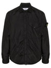 Logo Patch Zip Up Jacket Black - STONE ISLAND - BALAAN 2