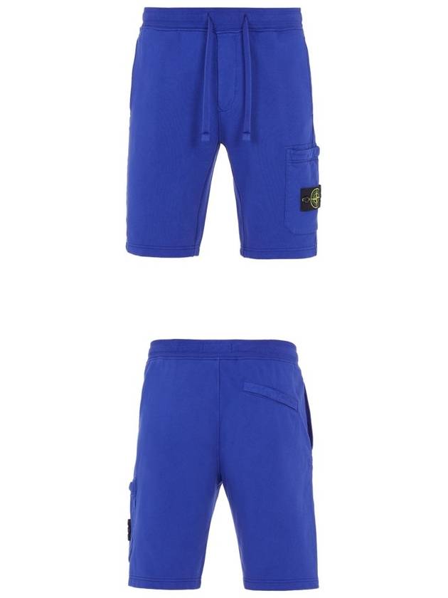 Men's Wappen Patch Bermuda Shorts Bright Blue - STONE ISLAND - BALAAN 5