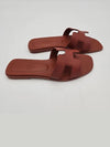 Oran Calfskin Sandals Rouge - HERMES - BALAAN 5