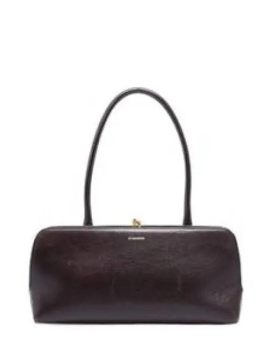 Small Goji Frame Leather Shoulder Bag Dark Brown - JIL SANDER - BALAAN 2