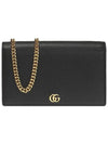 Women's GG Marmont Chain Cross Bag Black - GUCCI - BALAAN 3