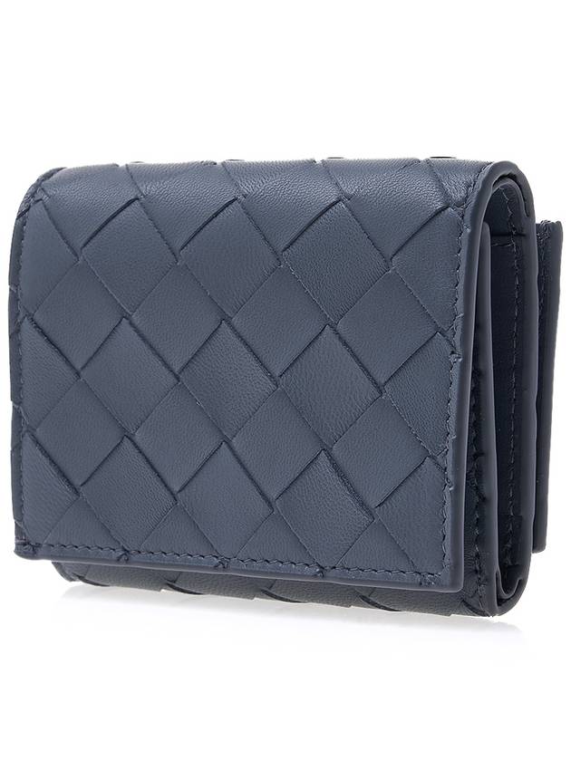 Intrecciato Trifold Half Wallet Thunder - BOTTEGA VENETA - BALAAN 3