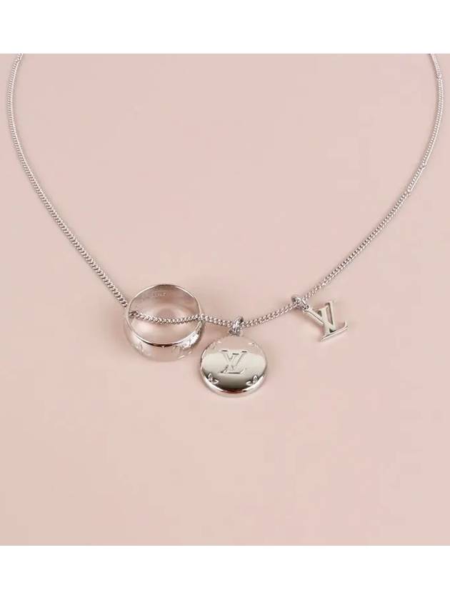 Monogram Charms Necklace Silver - LOUIS VUITTON - BALAAN 2