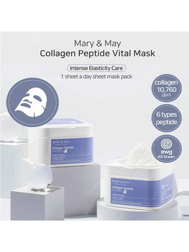 [Mary&May] Collagen Peptide Vital Mask (30ea) - MARY&MAY - BALAAN 1