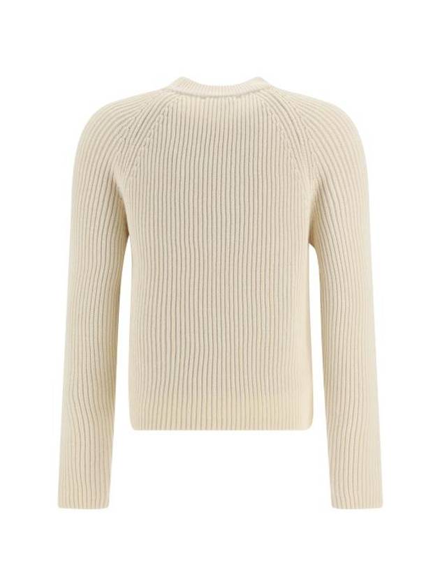 Logo Patch Label Knit Top Ivory - AMI - BALAAN 3