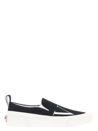 VLTN Canvas Slip-On Black - VALENTINO - BALAAN 2