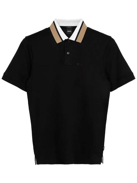 Men's Parlay Short Sleeve PK Shirt Black - HUGO BOSS - BALAAN 2