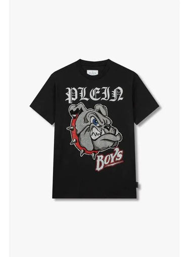 Men s Hotfix Bulldog Crewneck T Shirt Black - PHILIPP PLEIN - BALAAN 1