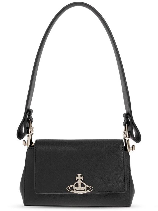 Women s Shoulder Bag Vivienne Westwood With Logo Appliqu Black - VIVIENNE WESTWOOD - BALAAN 2