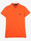 Women's Julie Logo Embroidered Short Sleeve PK Shirt Arancione - POLO RALPH LAUREN - BALAAN.