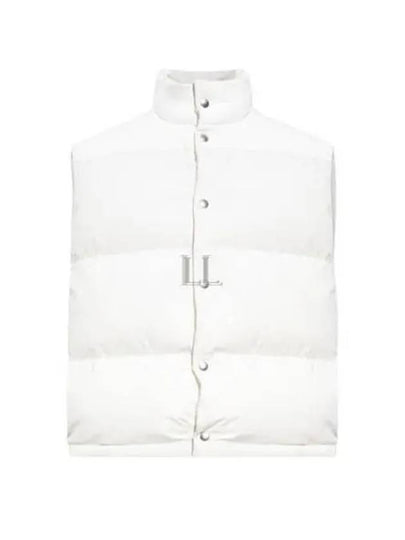 Button Padded Cotton Vest White - BOTTEGA VENETA - BALAAN 2