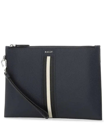 Striped Clutch Bag Navy - BALLY - BALAAN 1