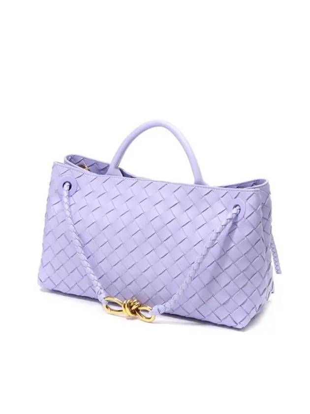 EW Andiamo Intrecciato Leather Tote Bag Purple - BOTTEGA VENETA - BALAAN 1