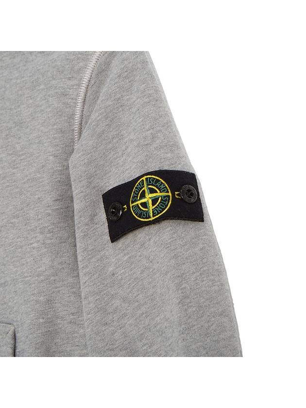 Kids Garment Dyed Cotton Fleece Zip-Up Jacket Grey - STONE ISLAND - BALAAN 6