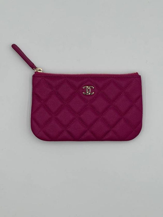 Classic women s mini pouch caviar fuchsia gold AP4020 - CHANEL - BALAAN 2