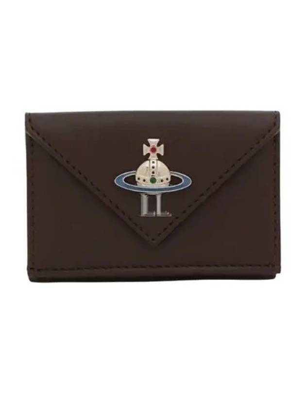 ORB Logo Envelope Half Wallet Brown - VIVIENNE WESTWOOD - BALAAN 2