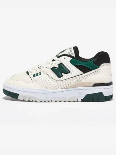 550 Logo Low Top Sneakers Green Ivory - NEW BALANCE - BALAAN 2