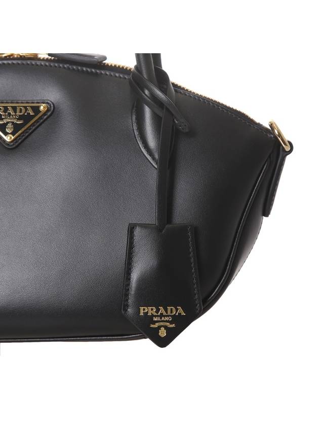 Small Leather Hand Shoulder Bag Black - PRADA - BALAAN 6