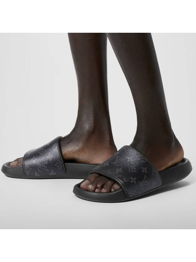 Waterfront Mule Slippers Black - LOUIS VUITTON - BALAAN 4